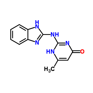 2-(1H-苯并咪唑-2-基氨基)-6-甲基-4(3H)-嘧啶酮结构式_42389-40-2结构式