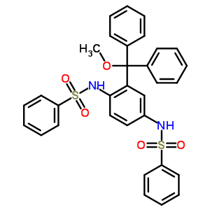 N-[4-(苯磺酰胺)-2-(甲氧基-二苯基-甲基)苯基]苯磺酰胺结构式_43021-10-9结构式