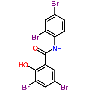 3,5-二溴-n-(2,4-二溴苯基)-2-羟基-苯甲酰胺结构式_4372-73-0结构式