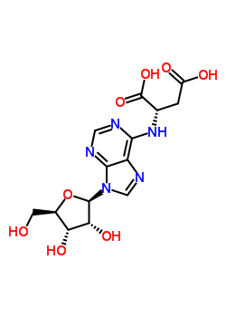 (2S)-2-[[9-[(2S,3R,4S,5R)-3,4-二羟基-5-(羟基甲基)四氢呋喃-2-基]嘌呤-6-基]氨基]丁二酸结构式_4542-23-8结构式