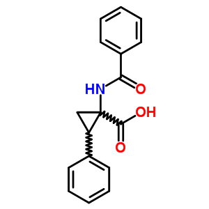1-(苯甲酰基氨基)-2-苯基-环丙烷羧酸结构式_4607-84-5结构式