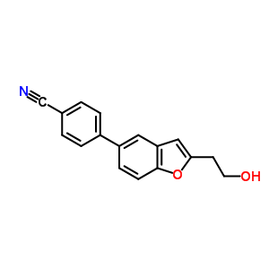 4-[2-(2-羟基乙基)-1-苯并呋喃-5-基]苯甲腈结构式_460746-48-9结构式