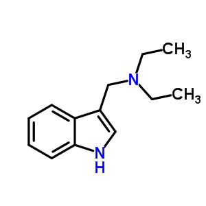 3-((二乙基氨基)甲基)-吲哚结构式_46397-90-4结构式
