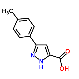 5-(4-甲基苯基)-1H-吡唑-3-羧酸结构式_46413-67-6结构式