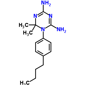 5-N-(p-n-丁基苯基)-2,4-二氨基-6,6-二甲基-1,6-二氢-1,3,5-三嗪结构式_4653-73-0结构式 5-N-(p-n-丁基苯基)-2,4-二氨基-6,6-二甲基-1,6-二氢-1,3,5-三嗪结构式_4653-73-0结构式