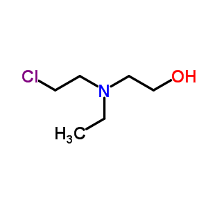 2-[(2-Chloroethyl)ethylamino]ethanol Structure