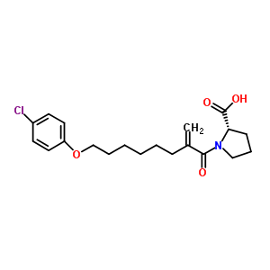 8-(4-氯苯氧基)-2-亚甲基-辛酸L-脯氨酰胺结构式_468095-77-4结构式
