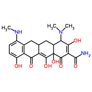 7-单去甲基二甲胺四环素结构式_4708-96-7结构式