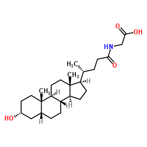 N-[(3a,5b)-3-羟基-24-氧代胆烷-24-基]-甘氨酸结构式_474-74-8结构式