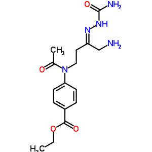 4-[乙酰基-[(3Z)-4-氨基-3-(氨基甲酰肼基)丁基]氨基]苯甲酸乙酯结构式_4788-68-5结构式