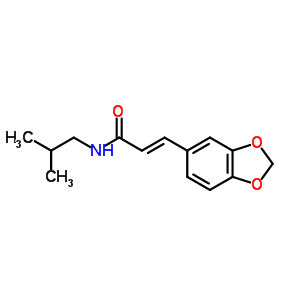 n-异丁基-3,4-(亚甲基二氧基)-肉桂酰胺结构式_495-86-3结构式