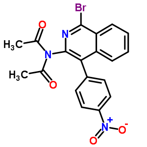 N-乙酰基-N-[1-溴-4-(4-硝基苯基)异喹啉-3-基]乙酰胺结构式_49710-64-7结构式
