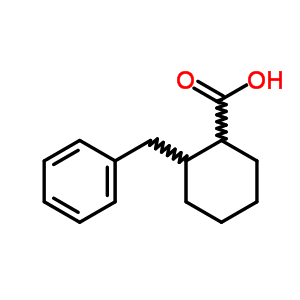 反式-(9CI)-2-(苯基甲基)-环己烷羧酸结构式_4992-42-1结构式