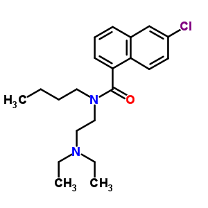 N-丁基-n-[2-(二乙基氨基)乙基]-6-氯-1-萘羧酰胺结构式_50341-68-9结构式