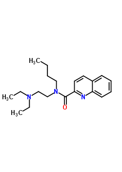 N-丁基-n-[2-(二乙基氨基)乙基]-2-喹啉羧酰胺结构式_50341-82-7结构式
