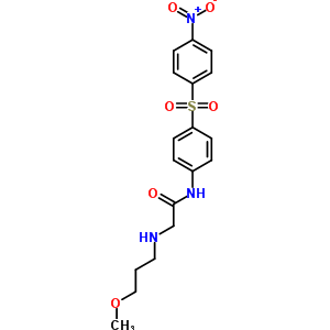 2-(3-甲氧基丙基氨基)-n-[4-(4-硝基苯基)磺酰基苯基]乙酰胺结构式_50384-99-1结构式