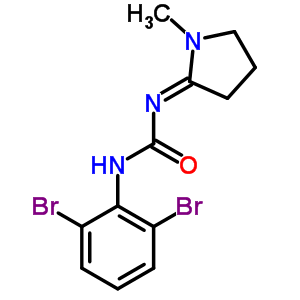 1-(2,6-二溴苯基)-3-(1-甲基吡咯烷-2-基)脲结构式_50529-08-3结构式
