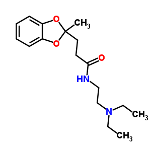 N-(2-二乙基氨基乙基)-2-甲基-1,3-苯并二氧杂环戊烯-2-丙酰胺结构式_50836-28-7结构式