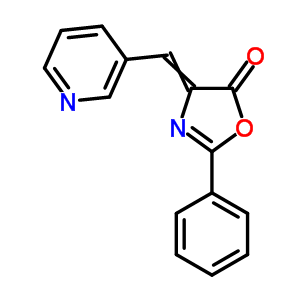 2-苯基-4-(吡啶-3-基亚甲基)-1,3-噁唑-5-酮结构式_5086-43-1结构式