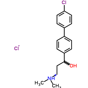 4-氯-alpha-(2-(二甲基氨基)乙基)-4-联苯甲醇盐酸盐结构式_50910-23-1结构式