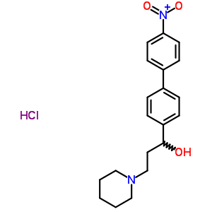 Alpha-(4-硝基-4-联苯基)-1-哌啶丙醇盐酸盐结构式_50910-25-3结构式