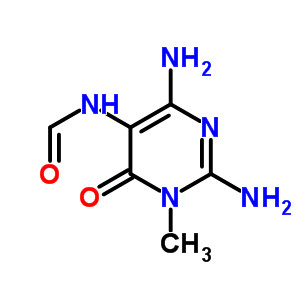 N-(2,4-二氨基-1-甲基-6-氧代-嘧啶-5-基)甲酰胺结构式_51093-32-4结构式