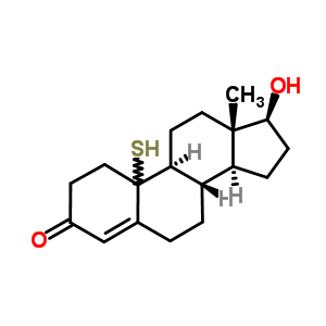17-羟基-10-巯基雌甾-4-烯-3-酮结构式_51101-80-5结构式