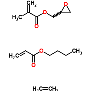 2-甲基-2-丙烯酸 2-环氧乙烷基甲基酯与 2-丙烯酸丁酯和乙烯聚合物结构式_51109-15-0结构式