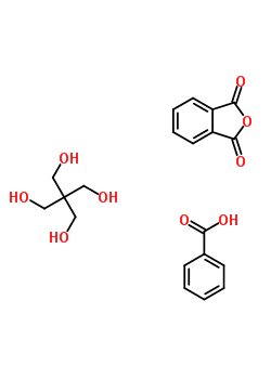 苯甲酸与 2,2-二(羟基甲基)-1,3-丙烷二醇和 1,3-异苯并呋喃二酮聚合物结构式_51121-95-0结构式 苯甲酸与 2,2-二(羟基甲基)-1,3-丙烷二醇和 1,3-异苯并呋喃二酮聚合物结构式_51121-95-0结构式