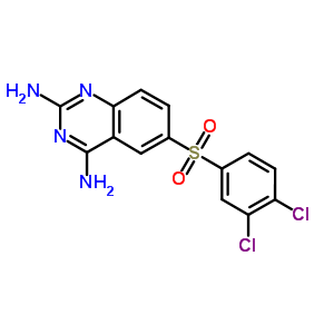 6-(3,4-二氯苯基)磺酰基喹唑啉-2,4-二胺结构式_51123-28-5结构式