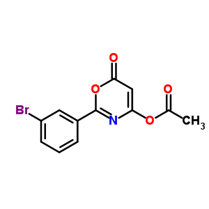 4-(乙酰基氧基)-2-(3-溴苯基)-6H-1,3-噁嗪-6-酮结构式_51128-21-3结构式