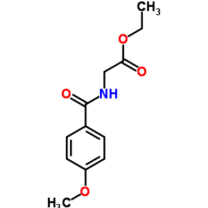 2-[(4-甲氧基苯甲酰基)氨基]乙酸乙酯结构式_51220-57-6结构式