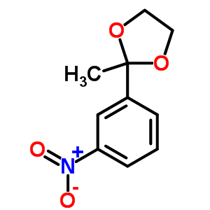 2-甲基-2-(3-硝基苯基)-1,3-二氧戊环结构式_51226-13-2结构式