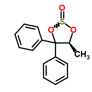 (S)-(-)-1,1-二苯基-1,2-丙烷二醇环亚硫酸酯结构式_51226-54-1结构式
