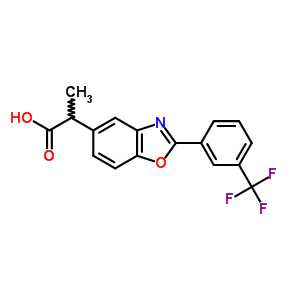 α-methyl-2-[3-(trifluoromethyl)phenyl ]-5-benzoxazoleacetic acid Structure