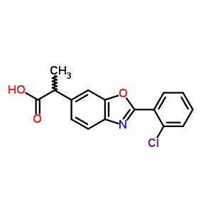 2-(2-氯苯基)-α-甲基-6-苯并噁唑乙酸结构式_51234-79-8结构式