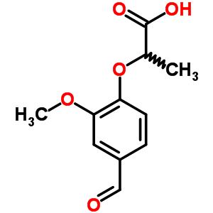 2-(4-甲酰基-2-甲氧基苯氧基)丙酸结构式_51264-79-0结构式