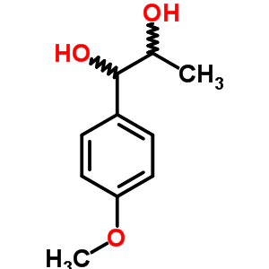 1-(4-甲氧基苯基)丙烷-1,2-二醇结构式_51410-48-1结构式