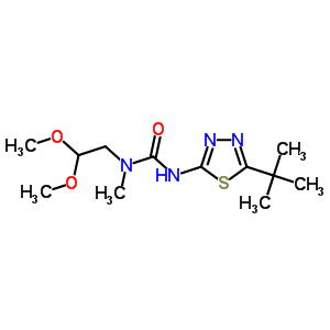 1-(2,2-二甲氧基乙基)-1-甲基-3-(5-叔丁基-1,3,4-噻二唑-2-基)脲结构式_51461-71-3结构式 1-(2,2-二甲氧基乙基)-1-甲基-3-(5-叔丁基-1,3,4-噻二唑-2-基)脲结构式_51461-71-3结构式