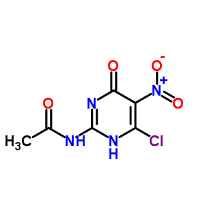 N-(6-氯-5-硝基-4-氧代-1,4-二氢嘧啶-2-基)乙酰胺结构式_51471-45-5结构式