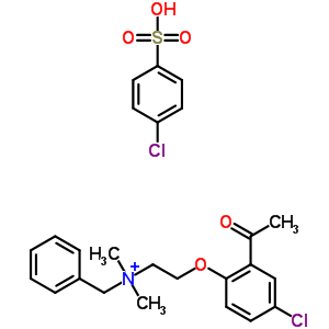 N-beta-(2-乙酰基-4-氯苯氧基)乙基-N,N-二甲基-N-苄基铵 4-氯苯磺酸盐结构式_51489-69-1结构式
