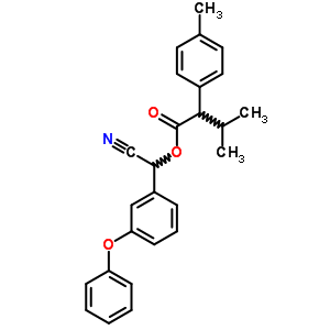 4-甲基-α-(1-甲基乙基)苯乙酸 氰基(3-苯氧基苯基)甲酯结构式_51630-53-6结构式