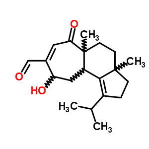 (3Ar)-2,3,3a,4,5,5a,6,9,10,10aβ-十氢-9α-羟基-3a,5aα-二甲基-1-异丙基-6-氧代环庚[e]茚-8-甲醛结构式_51727-84-5结构式
