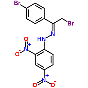 N-[[2-溴-1-(4-溴苯基)亚乙基]氨基]-2,4-二硝基-苯胺结构式_51758-84-0结构式