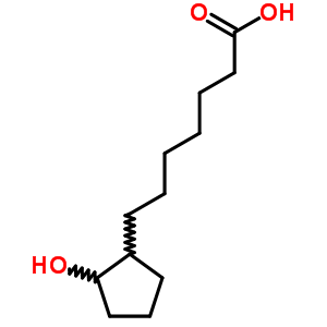 7-(2-羟基环戊基)庚酸结构式_51876-14-3结构式
