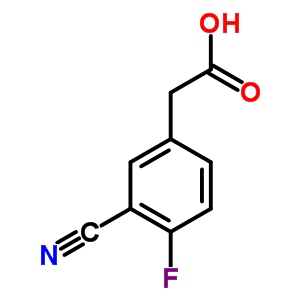 3-氰基-4-氟苯乙酸结构式_519059-11-1结构式