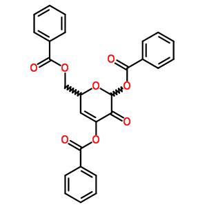 (2r-反式)-(9ci)-2,4-双(苯甲酰基氧基)-6-[(苯甲酰基氧基)甲基]-2H-吡喃-3(6h)-酮结构式_52080-38-3结构式