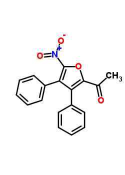 3,4-二苯基-5-硝基-2-乙酰基呋喃结构式_52101-49-2结构式