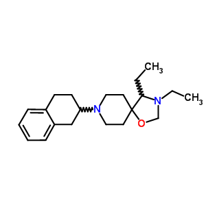 3,4-二乙基-1-(1,2,3,4-四氢萘-2-基)螺[哌啶-4,5-噁唑啉]结构式_52109-31-6结构式