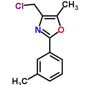 4-(氯甲基)-5-甲基-2-(3-甲基苯基)-1,3-噁唑结构式_521266-92-2结构式